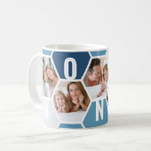 Nonno 5 Foto bearbeitet 5 Letter Honeycomb Kaffeetasse (Vorderseite Links)