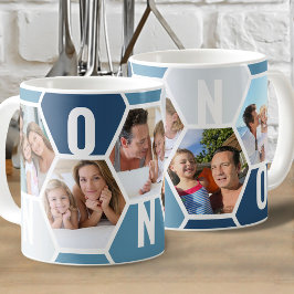 Nonno 5 Foto bearbeitet 5 Letter Honeycomb Kaffeetasse