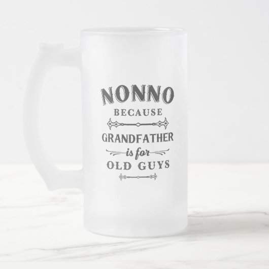 Nonno | Großvater von Funny ist für alte Typ Mattglas Bierglas (Links)