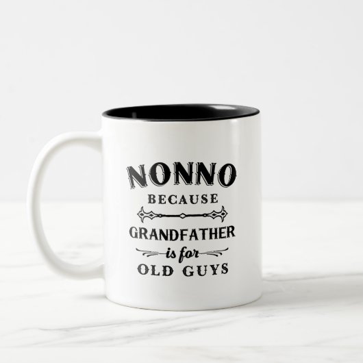 Nonno | Großvater von Funny ist für alte Typ Zweifarbige Tasse (Links)