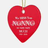 Nonno in Love Memory Personalisiert Name Weihnacht Keramik Ornament (Links)
