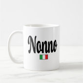 Nonno Italian Flag Mug - Grandfather Grandpa Kaffeetasse (Links)