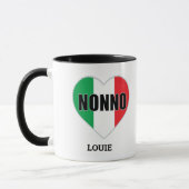 NONNO Italienische Flagge Herzkultur-Tasse Tasse (Links)