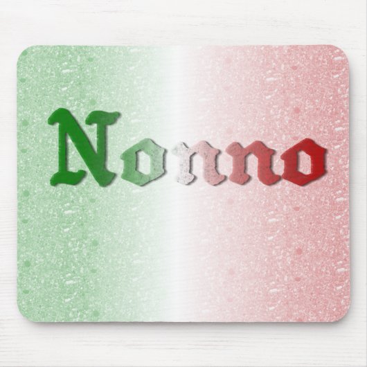 Nonno italienische großväterliche Flagge Mousepad (Vorne)