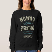 Nonno Knows Everything Grandpa Sweatshirt (Vorderseite)
