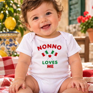 Nonno liebt mich italienisch baby strampler