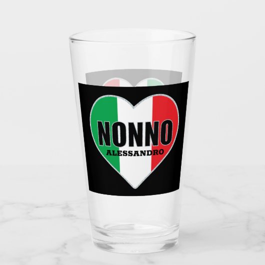 Nonno Personalisiert Glass Tumbler (Vorderseite)