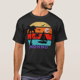 Nonno Retro Sunset Ocean Großvater T-Shirt