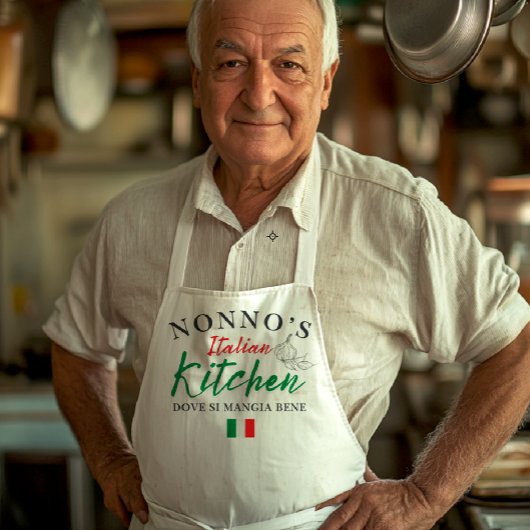 Nonno’s Italian Kitchen Apron - Dove Si Mangia Ben Schürze