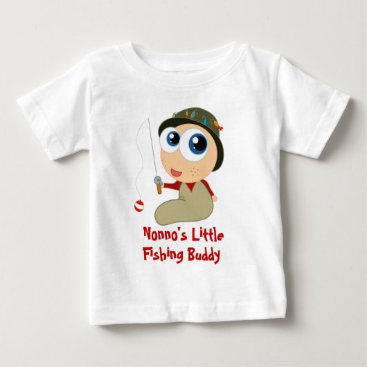 Nonno s wenig Fischen-Freund-Baby-T - Shirt (Vorderseite)