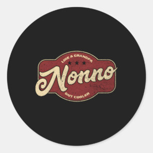 Nonno wie ein Großvater, aber er italienischer Non Runder Aufkleber