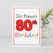 Nonno's 80. Geburtstagsparty Einladung (Stehend Vorderseite)