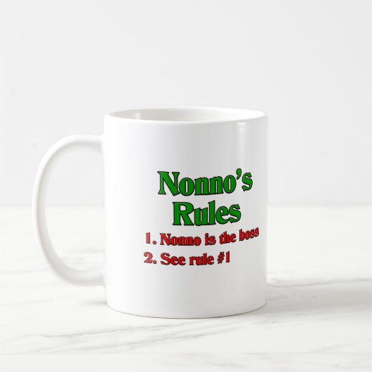 Nonnos (italienischen Großvaters) Regeln Kaffeetasse (Links)