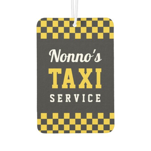 Nonno's Taxi Service | Niedliches Opfergeschenk Autolufterfrischer (Rückseite)