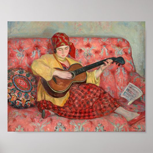 Nono à La Guitare | Henri Lebasque Poster (Vorne)