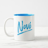Nono-Griechen-Papa-Blau Zweifarbige Tasse (Links)