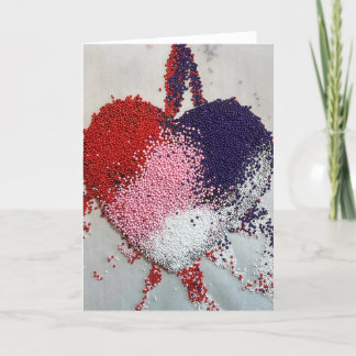 Nonpareil Heart Blank Note Card Dankeskarte