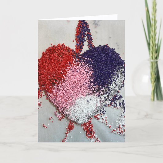 Nonpareil Heart Blank Note Card Dankeskarte (Vorderseite)