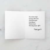 Nonprofit Fundraiser Dankeschön Karte (Innenseite)