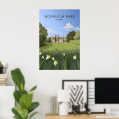 Nonsuch Park Surrey Reiseplakat Poster (Heimbüro)