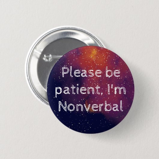 Nonverbal Customizable Galaxy-Identität Button (Vorne & Hinten)