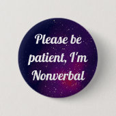 Nonverbal Customizable Galaxy-Identität Button (Vorderseite)