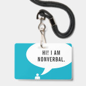 NONVERBAL-Sprechblase Ausweis (Front with Lanyard)