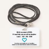 NONVERBAL-Sprechblase Ausweis (Rückseite mit Schlüsselband)