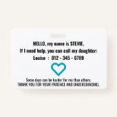 NONVERBAL-Sprechblase Ausweis (Rückseite)