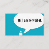 NONVERBAL-Sprechblase Visitenkarte (Vorderseite)