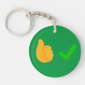 Nonverbale Kommunikation Ja/Keine doppelseitige Ve Schlüsselanhänger (Vorderseite)