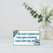 Nonverbale Notkarten Visitenkarte (Stehend Vorderseite)