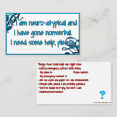 Nonverbale Notkarten Visitenkarte (Vorne/Hinten)