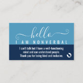 nonverbale Sensibilisierung und Notkontakt Visitenkarte (Vorderseite)