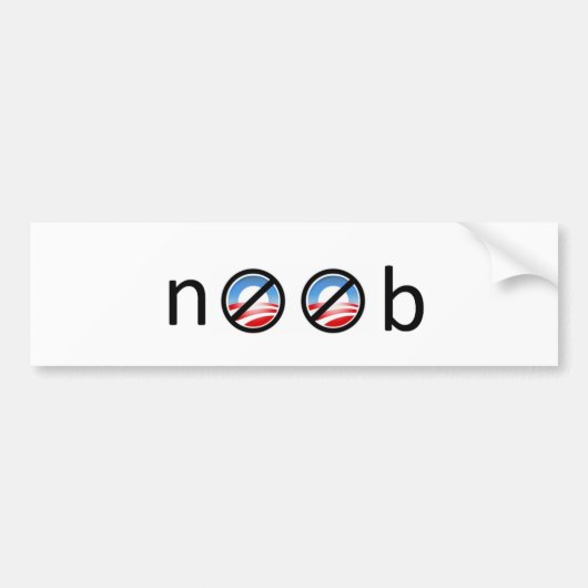 Noob Anti-obama Autoaufkleber (Vorne)