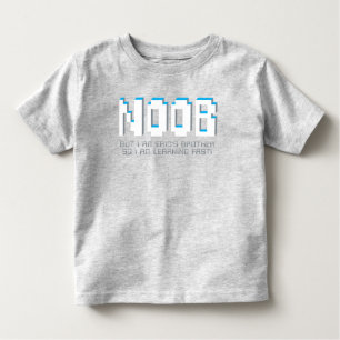 Noob pixeliger Text junger Gamer T - Shirt