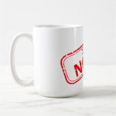 Noob Stempelrot 100% auf Weiß Kaffeetasse (Links)