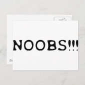NOOBS !! Ikone Postkarte (Vorne/Hinten)