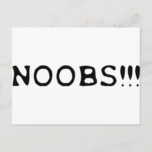 NOOBS !! Ikone Postkarte (Vorderseite)