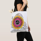 Noodle a Doodle Abstrakt Tote Bag - Lächeln Tasche (Von Nahem)
