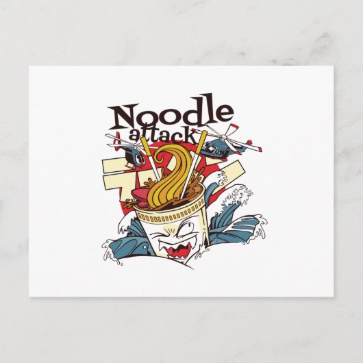 Noodle-Angriff Postkarte (Vorderseite)