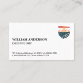 Noodle Bowl und Chopsticks | Holzkörner Visitenkarte (Rückseite)