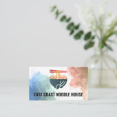 Noodle Bowl und Chopsticks | Küche Treuekarte (Stehend Vorderseite)