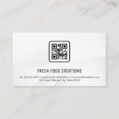 Noodle Bowl und Chopsticks | QR-Code Visitenkarte (Rückseite)