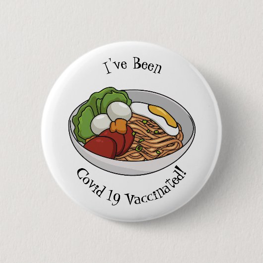 Noodle-Cartoon-Abbildung Button (Vorderseite)