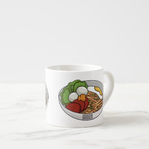 Noodle-Cartoon-Abbildung Espressotasse