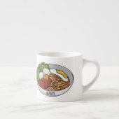 Noodle-Cartoon-Abbildung Espressotasse (Rechts)