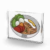 Noodle-Cartoon-Abbildung Fotoblock (Rechts)