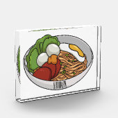 Noodle-Cartoon-Abbildung Fotoblock (Links)