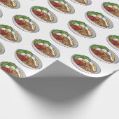 Noodle-Cartoon-Abbildung Geschenkpapier (Ecke)